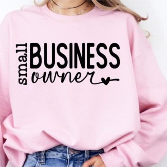 Small Business owner NEW pink crewneck sweatshirt - Picture 1 of 1